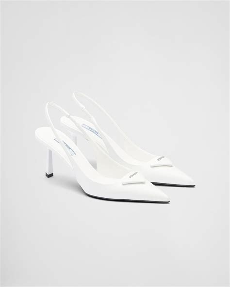 white prada slingback heels|prada slingback pointed toe pumps.